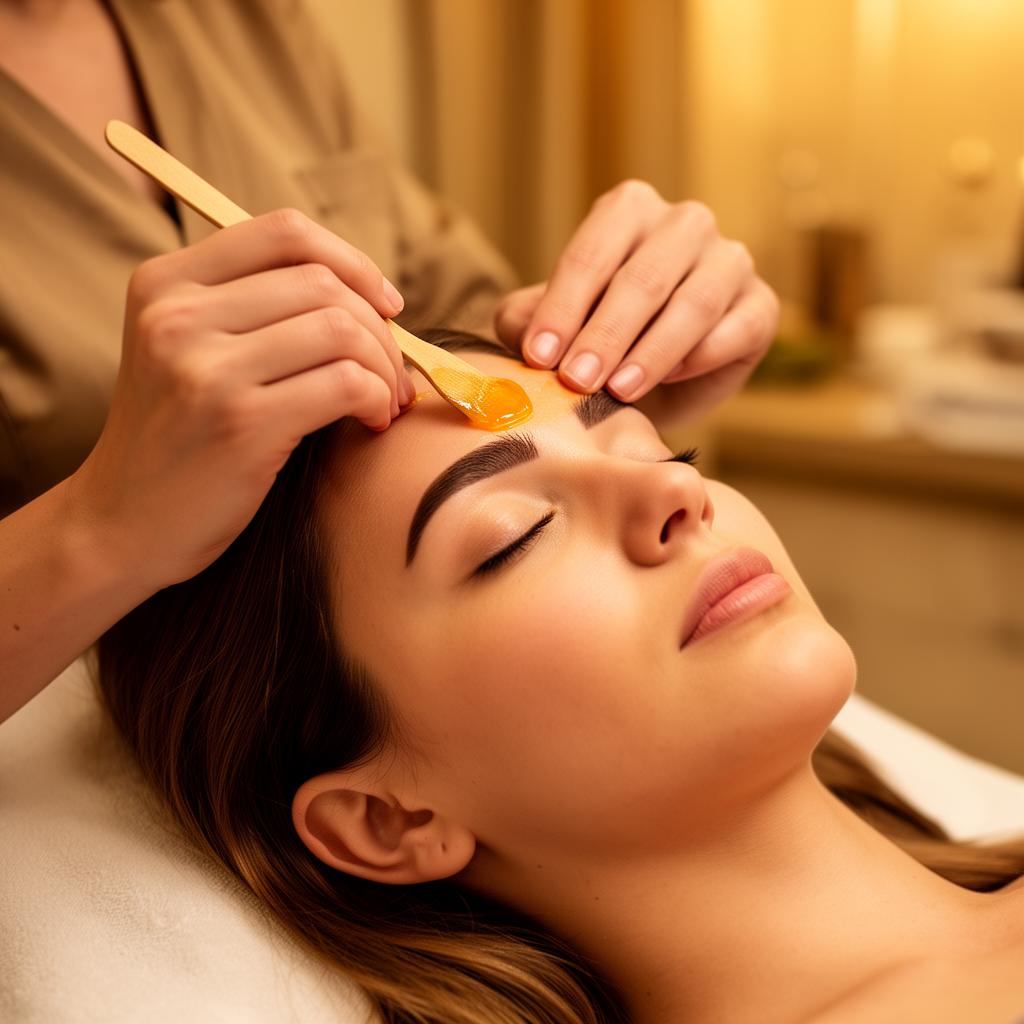 Professional brow waxing at Parlour Bellus
